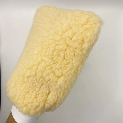 Fleece Grooming Mitt for Horses - Tick Applicator Glove for Bathing & Cleaning, Multifunctional for Cats, Dogs & Bunnies, 1pc
