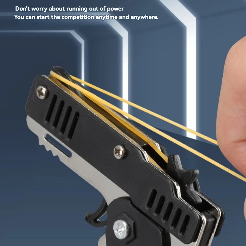Foldable Rubber Band Shooting Toy Gun - Kids Competitive Play Gift