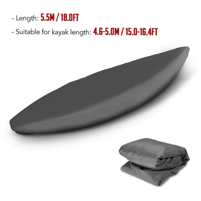 Universal Waterproof Kayak Cover - Professional Grade UV Resistant Canoe Boat Storage Shield with Dust Protection