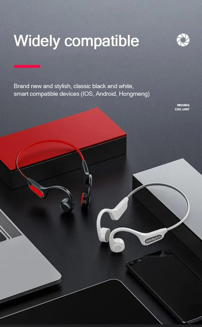 Bone Conduction Wireless Earbuds - TWS Bluetooth Sports Headset for Running & Cycling