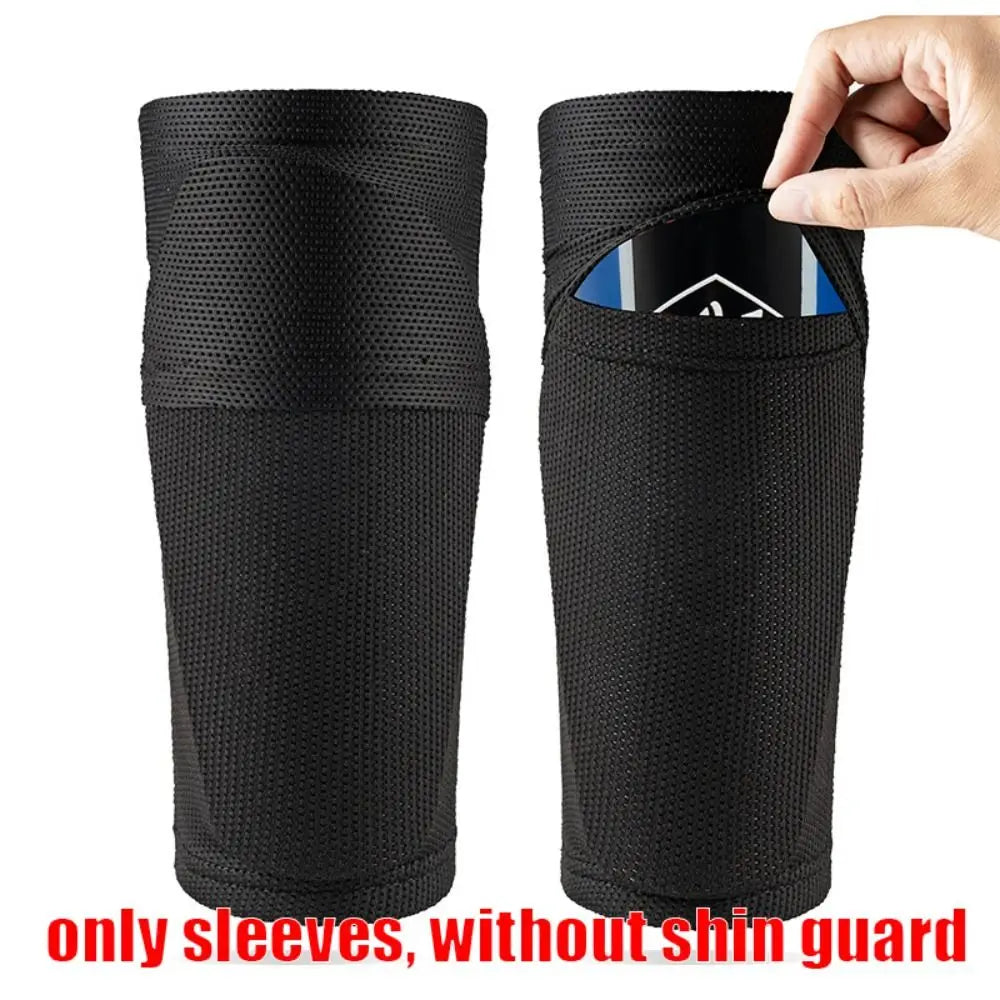 Professional Soccer Shin Guards - Nylon Leg Sleeves with Pocket Protection for Football Training