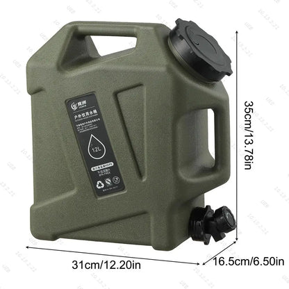 Portable Water Container with Electric Pump - 11L/12L Camping Water Dispenser for Outdoor Use