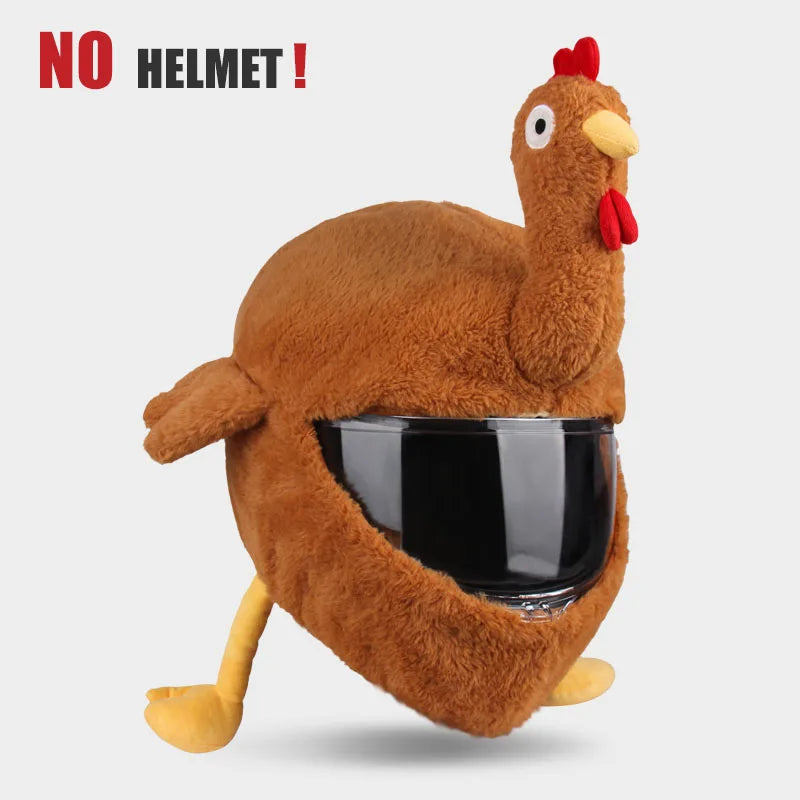Cartoon Fluffy Plush Helmet Cover - Full-Face Motorcycle Protective Case