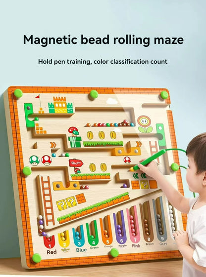 Magnetic Maze Walking Ball - Early Education Puzzle for 3+ Year Olds | Concentration, Logic & Writing Skills Training
