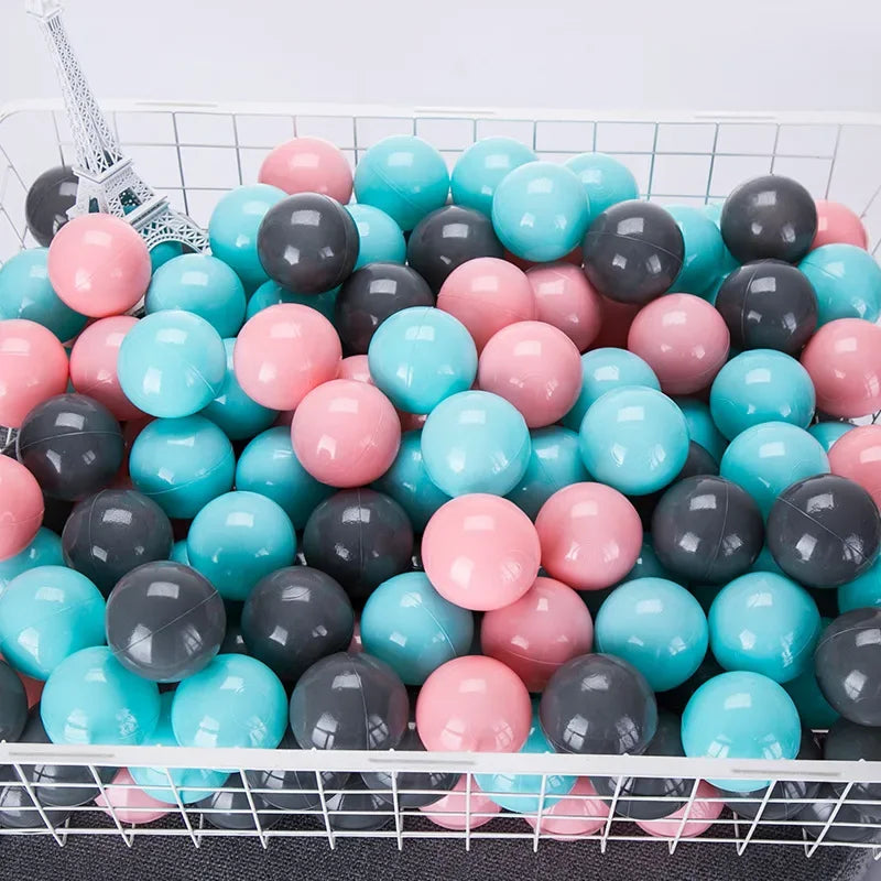 Colorful Ocean Ball Pit Balls - Eco-Friendly Non-Toxic Plastic Play Balls 5.5cm (50pcs Love & Star Shapes)