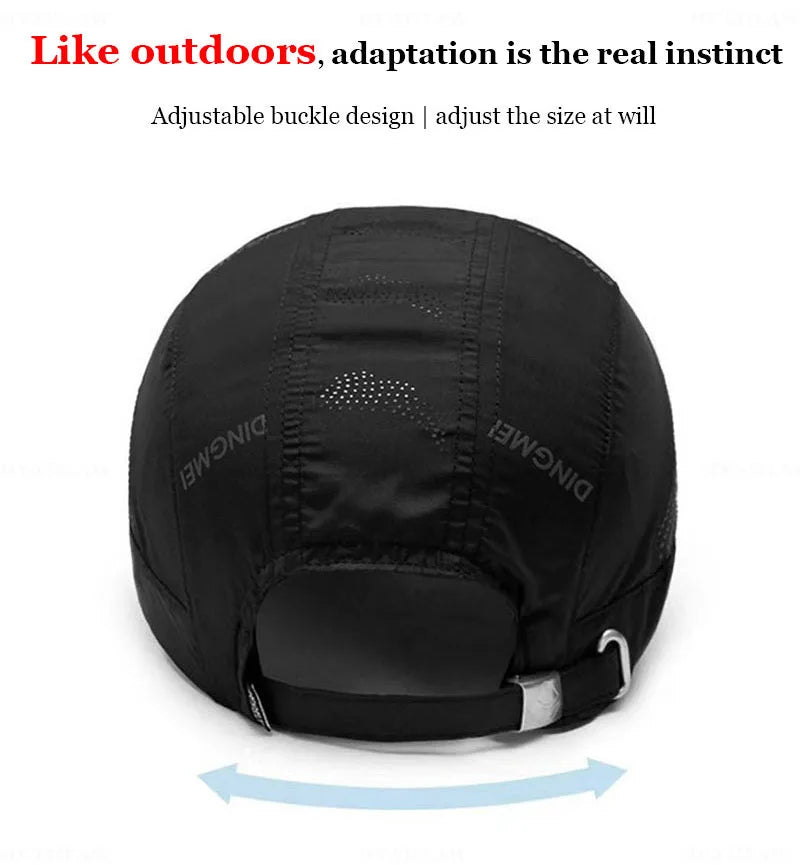 Quick-Dry Mesh Baseball Cap - Sports Running & Golf Hat - Breathable Snapback for Men & Women