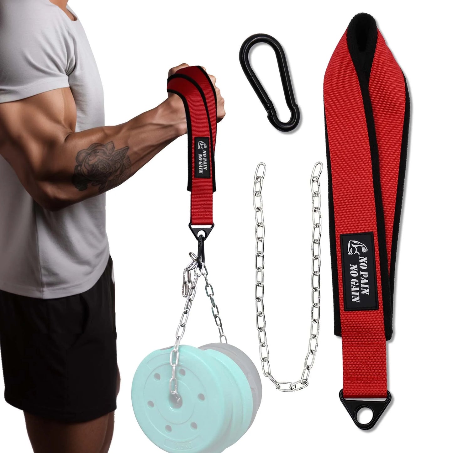 Professional Arm Wrestling Training Strap - Nylon & Polar Fleece Wrist Exerciser for Forearm & Bicep Strength