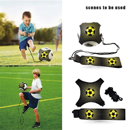 Football Training Ball with Elastic Straps - Outdoor Sports Exercise Equipment for Personal Skills Practice and Physical Training