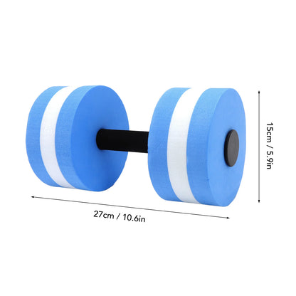 2pcs EVA Water Floating Dumbbells - 15cm x 27cm Foam Aquatic Fitness Weights for Pool Aerobics & Water Exercise