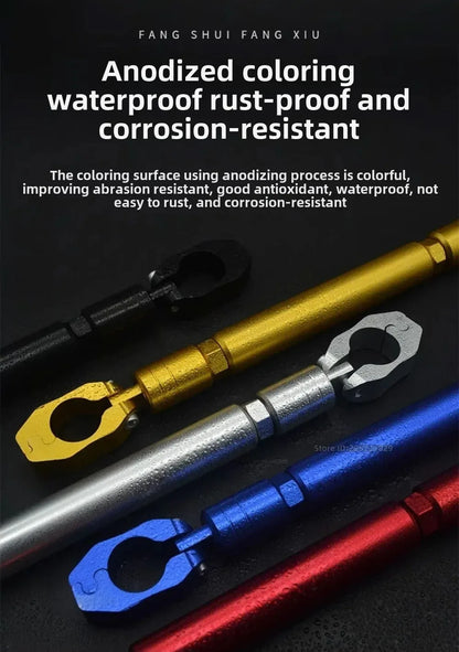 22mm Motorcycle Handlebar Crossbar - Adjustable Reinforcement Balance Bracket with Handle Grips | Steering Stabilizer Expansion Rod Replacement