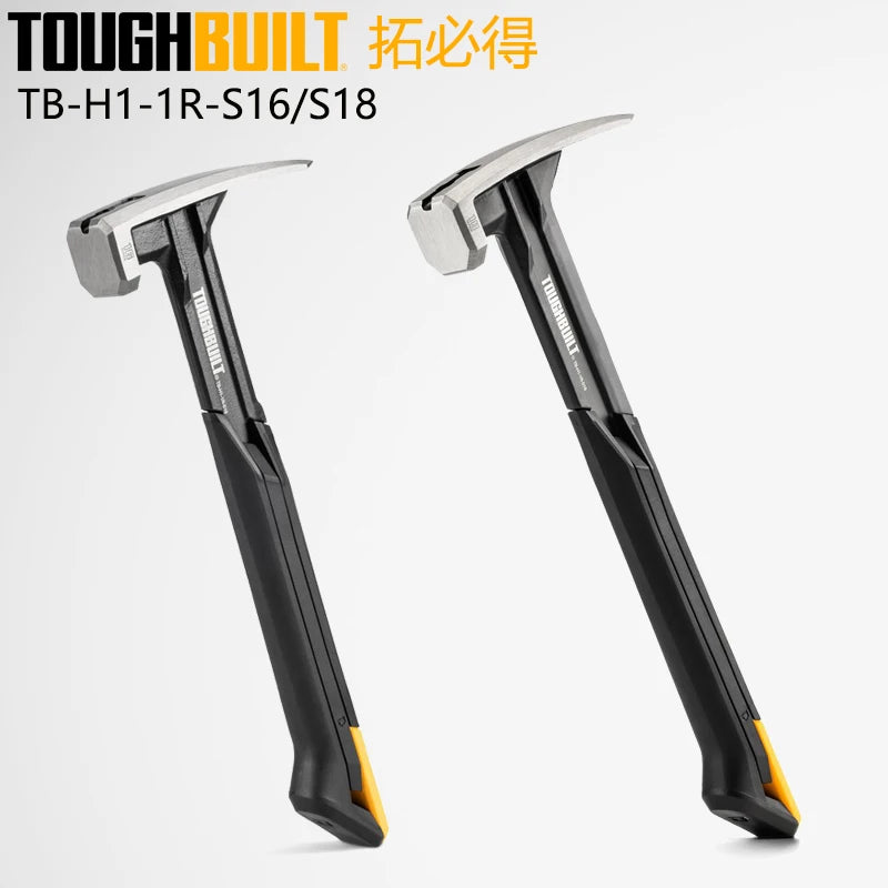 Professional Steel Rip Hammer with Magnetic Nail Starter - Smooth Face Multi-Function Hand Tool (16 oz / 18 oz)