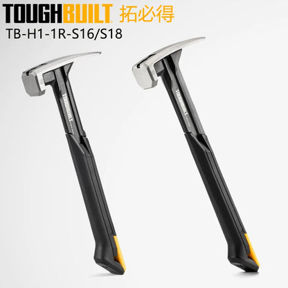 Professional Steel Rip Hammer with Magnetic Nail Starter - Smooth Face Multi-Function Hand Tool (16 oz / 18 oz)