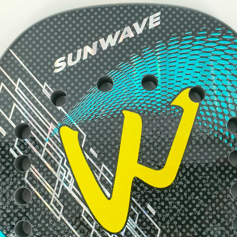 3K Carbon Fiber Beach Tennis Racket - Full Carbon Rough Surface for Men & Women - Complete Set