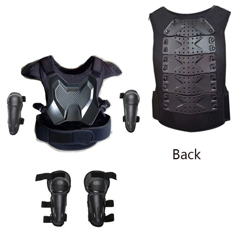 Youth Body Protection Armor Vest for Kids 1-1.7M - Motocross, Skiing & Skating Protective Gear