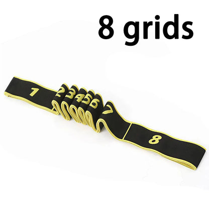 Yoga Stretch Belt (8/10 Sections) - Elastic Resistance Band for Dance, Pilates & Fitness Training