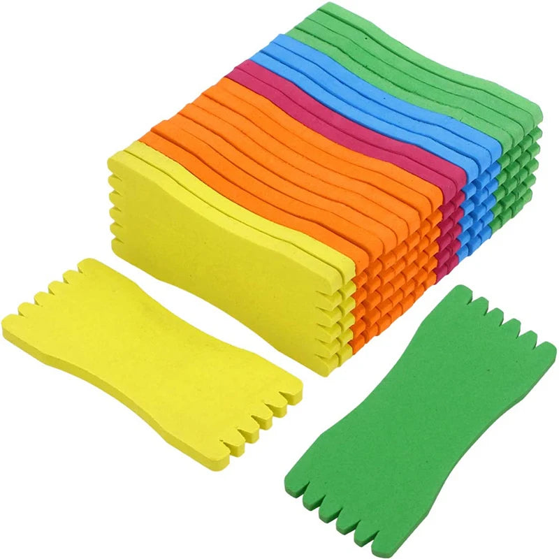 Fishing Line Winding Spools - 10 Pack Foam Rig Holders & Line Accessories (Random Colors)