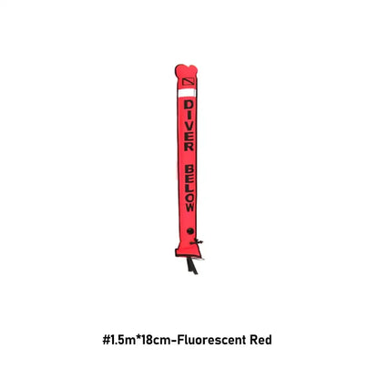 Professional Scuba Diving Safety Signal Tube - High Quality Inflatable Surface Marker Buoy (SMB) - 1.2M/1.5M/1.8M Diver Below Safety Sausage