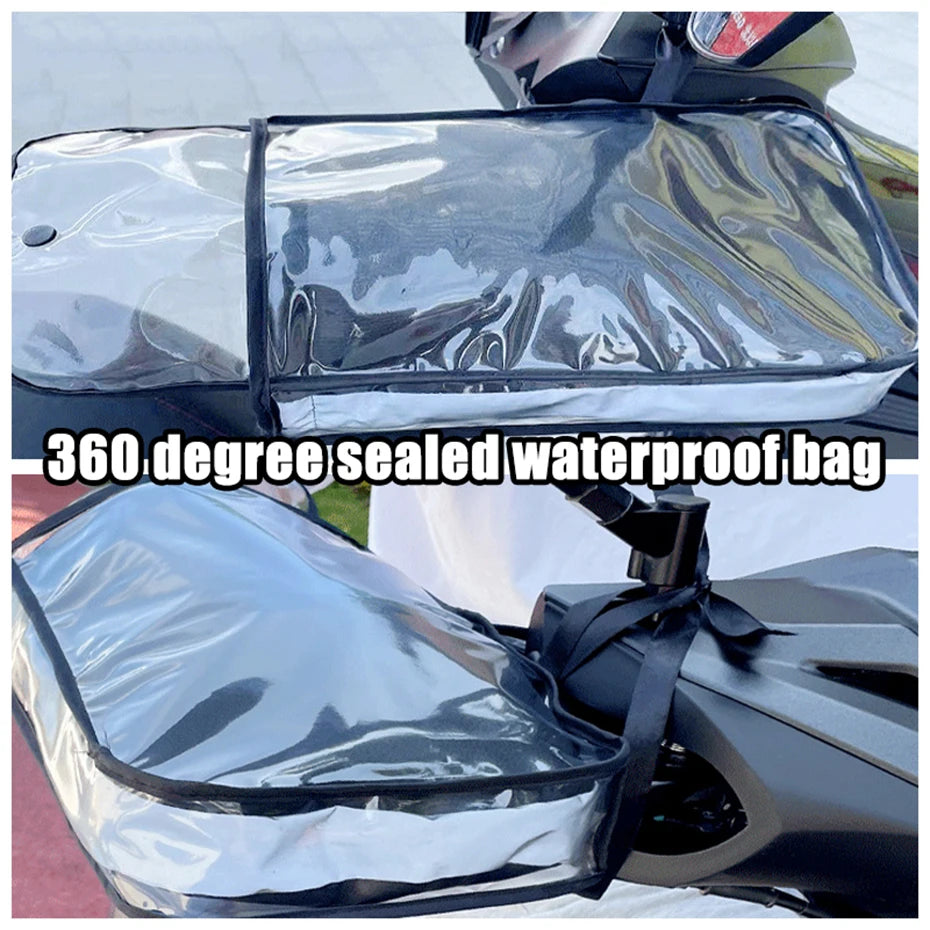 Waterproof Winter Handlebar Muffs - Motorcycle & Bicycle Hand Warmers