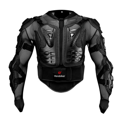 Men's Full Body Armor Motorcycle Jacket - Motocross Enduro Racing Protection Equipment (S-4XL)