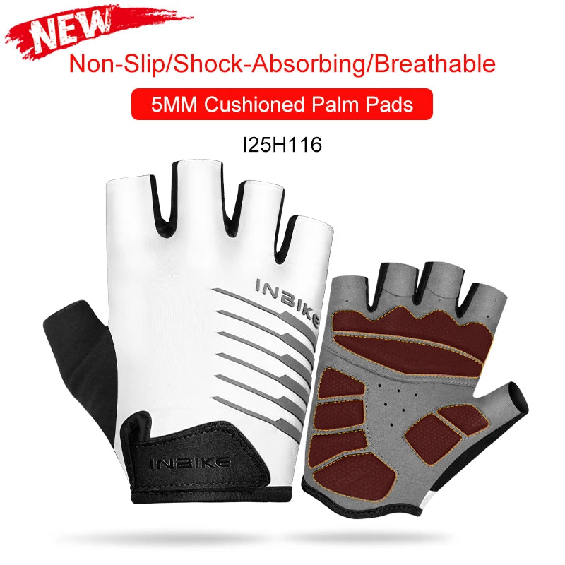 Half-Finger Gel Cycling Gloves - Shockproof Padded Sport Gloves for Men & Women