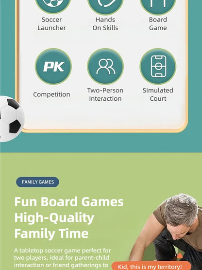 Mini Tabletop Soccer Game - Portable Desktop Foosball for Family & Friends