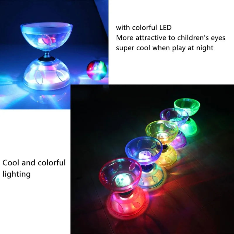 Diabolo Chinese Yoyo Set - Portable Fitness Gear for Agility Exercise (Adults, Kids & Elderly - Indoor/Outdoor)