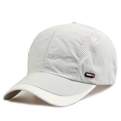 Quick-Dry Mesh Baseball Cap - Sports Running & Golf Hat - Breathable Snapback for Men & Women