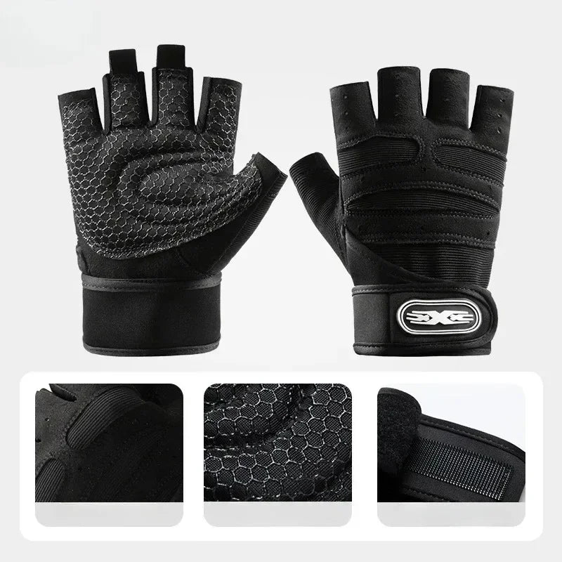 Half-Finger Performance Training Gloves with Wrist Support