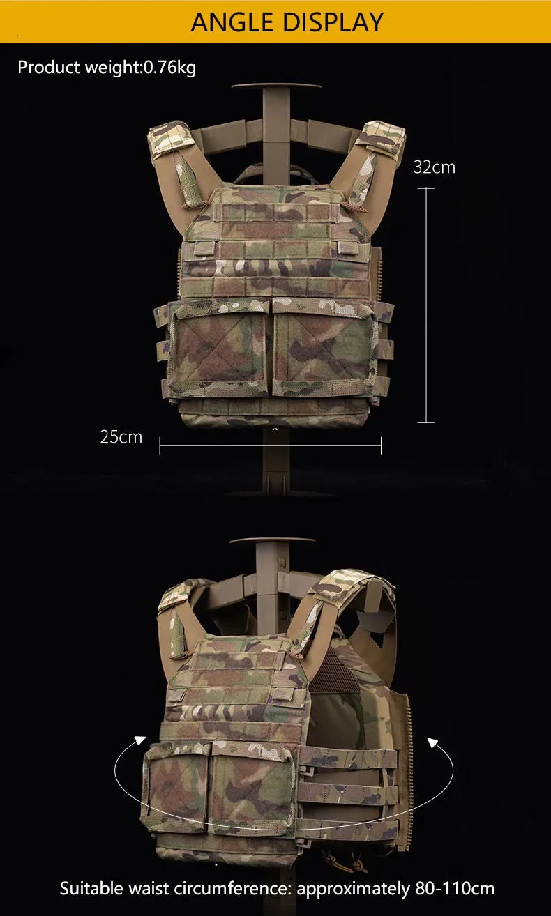 Tactical Sport Vest 2.0 - Breathable Adjustable Quick Release Nylon Carrier for Airsoft, Paintball & Outdoor Training