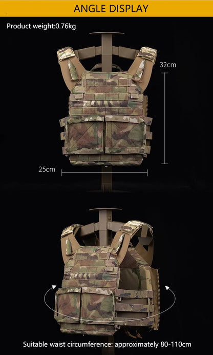 Tactical Sport Vest 2.0 - Breathable Adjustable Quick Release Nylon Carrier for Airsoft, Paintball & Outdoor Training