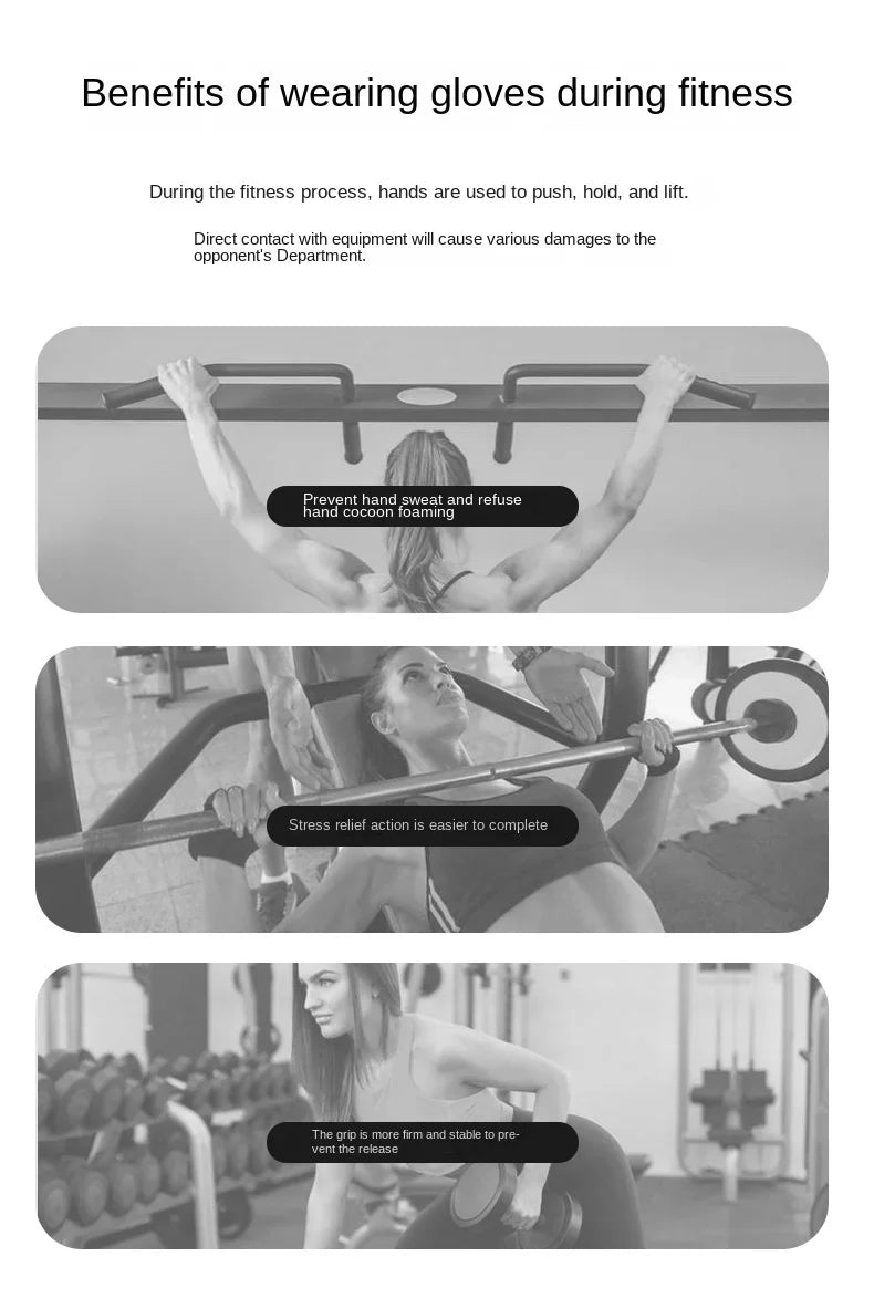 Premium Fitness Training Gloves - Slip-Resistant Weight Lifting Gloves for Men & Women - Gym Bodybuilding Exercise Yoga Gloves (1 Pair)
