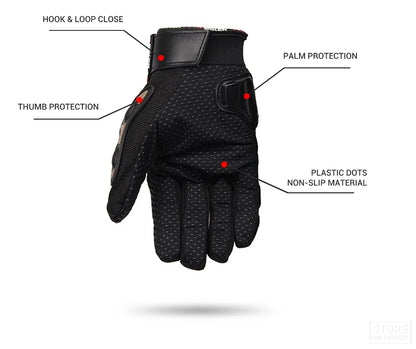 Winter Motorcycle Gloves - Windproof Waterproof Touch Screen Motocross Riding Gloves for Men