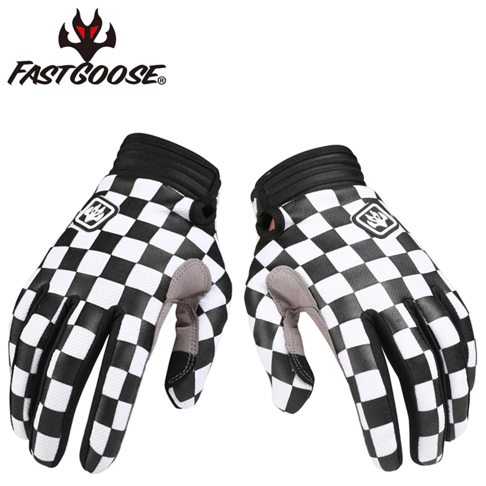 FASTGOOSE Retro Rider Motocross Racing Gloves - Off-Road Motorcycle MTB BMX ATV Cycling Gloves