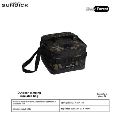 Premium 900D Waterproof Thermal Picnic Cooler Bag - Large Camping Travel Organizer for BBQ & Outdoor Family Activities