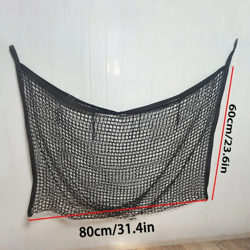 Large Capacity Slow Feed Hay Net - Hanging Feeder Bag for Horses, Goats & Sheep