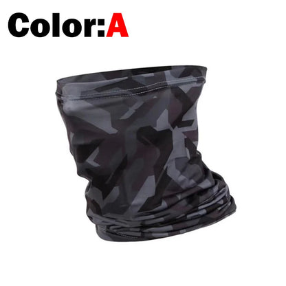 Multi-Sport Windproof Face Mask & Neck Gaiter - Lycra Camouflage Scarf for Fishing, Cycling & Outdoor Activities