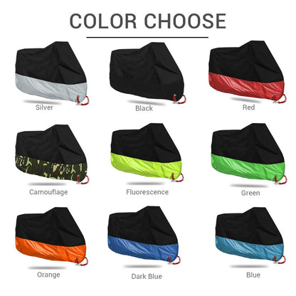 All-Season Waterproof Motorcycle Cover - UV Protection, Dustproof, Indoor/Outdoor for Motorbikes & Scooters