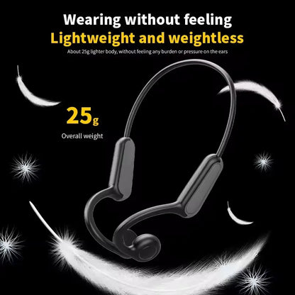 Bone Conduction Wireless Headphones - Bluetooth Sport Earphones with Mic for Running