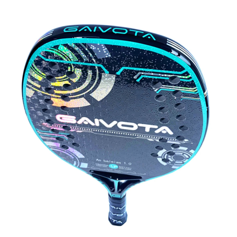 Professional Beach Tennis Racquet 12K Carbon Fiber - Rough Surface with Backpack