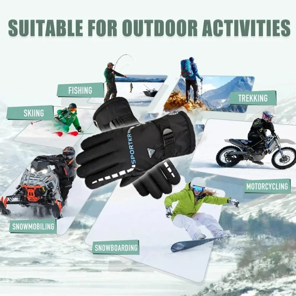Waterproof Anti-Slip Winter Cycling Gloves - Outdoor Sports & Motorcycle Riding