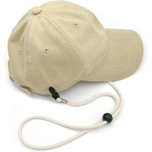 Adjustable Athletic Hat Retention Strap - Windproof Chin Cord with Secure Clips