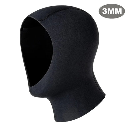3mm/5mm Thermal Neoprene Diving Hood - Stretchy Wetsuit Cap for Men & Women Cold Water Scuba, Snorkeling & Surfing