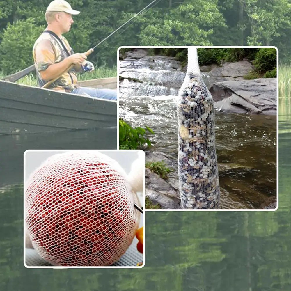 PVA Mesh Refill Bags - Water Soluble Carp Fishing Bait Wrap for Coarse Fishing Rigs