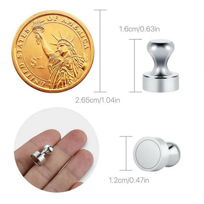 Neodymium Magnetic Push Pins - N48 Super Strong Cone Magnets for Boards, Fridge & Organization (10/20 Pack)