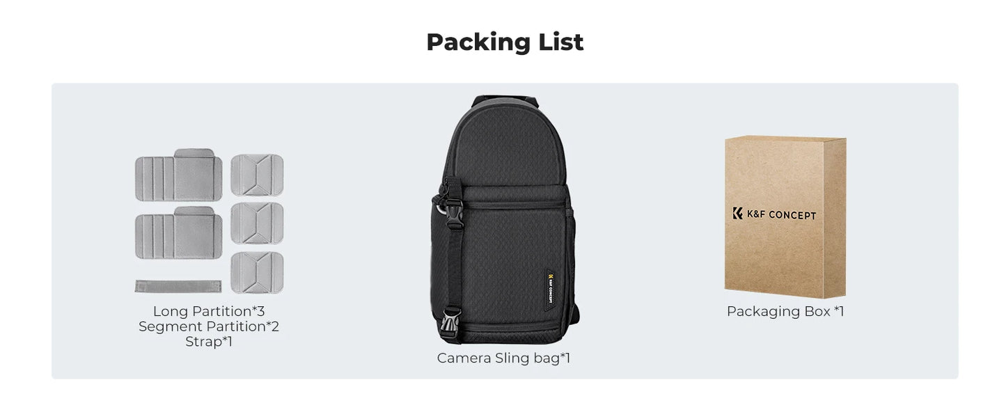 Camera Sling Backpack 10L - Waterproof DSLR/SLR Photography Bag