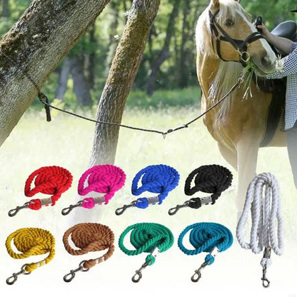 Heavy Duty Cotton Weave Equestrian Halter - 652F Leading Rope for Horses & Livestock