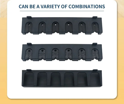 6-Hole Wall-Mounted Fishing Rod Holder - Vertical & Horizontal Display Rack