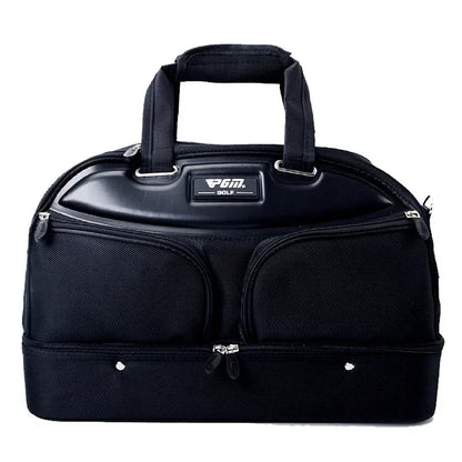 PGM Authentic Men's Golf Clothing Bag YWB005 - Double-Decker All-Black Design with Super Large Capacity, High-End Ball Bag