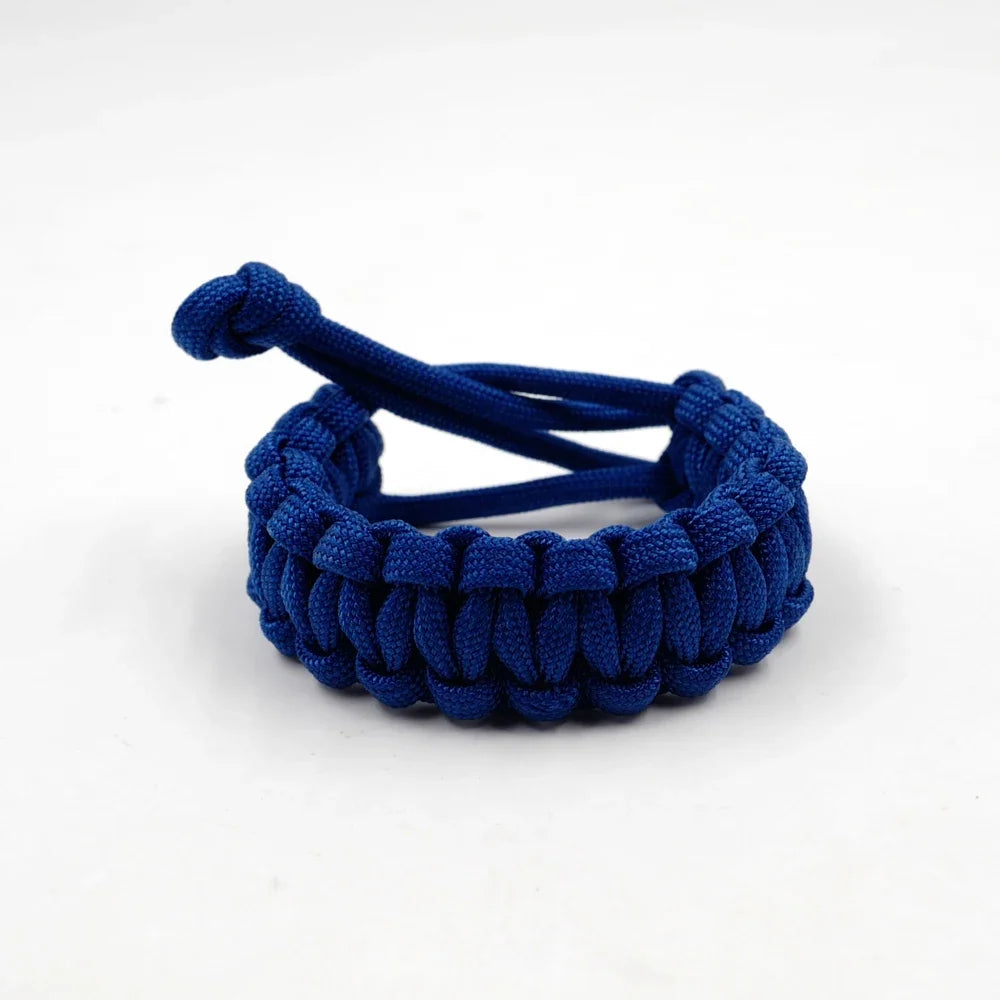 Adjustable 550 Paracord Survival Bracelet - Emergency Parachute Cord for Outdoor Camping & Hiking