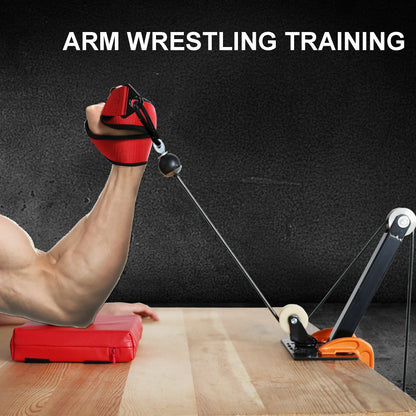 Professional Arm Wrestling Training Strap - Nylon & Polar Fleece Wrist Exerciser for Forearm & Bicep Strength